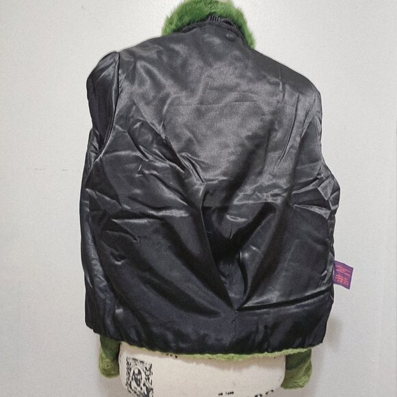 New Real Semi Sheared Mink Fur Jacket Coat Blazer Apple Grass Pine Green No Fox - Picture 4 of 4